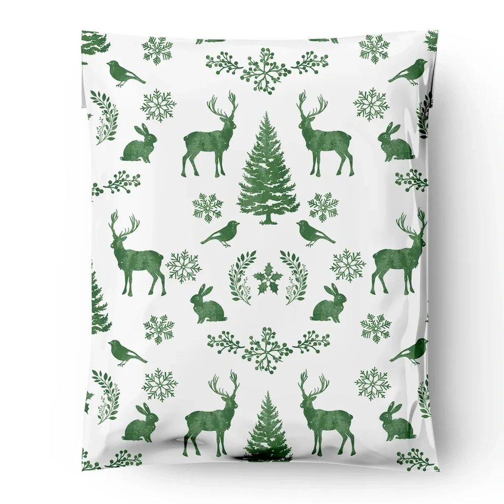 Winter Deer Poly Mailers 10x13 Pack of 25